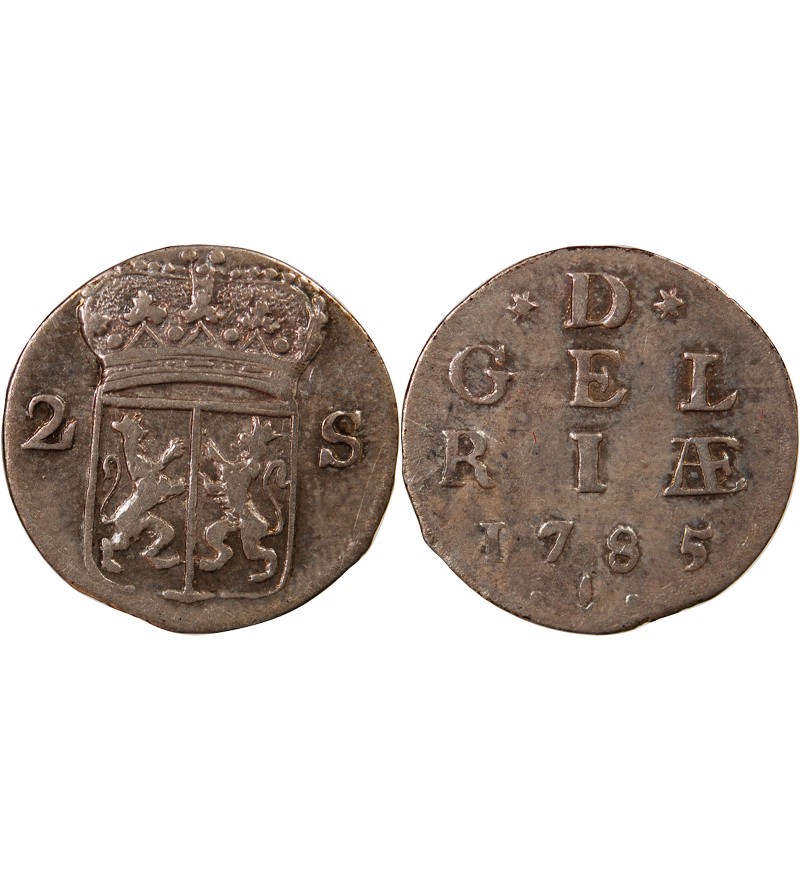 PAYS-BAS, GUELDRE - 2 STUIVERS ARGENT 1785