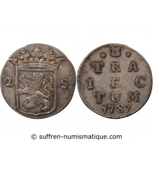 PAYS-BAS, UTRECHT - 2 STUIVERS ARGENT 1787