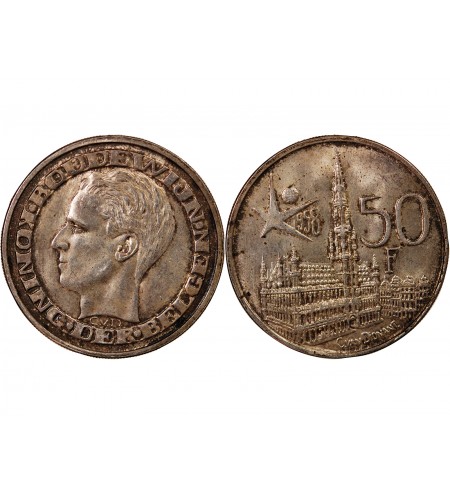 BELGIQUE, BAUDOUIN - 50 FRANCS ARGENT 1958 - LEGENDE FLAMANDE