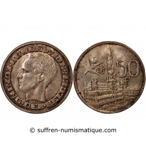 BELGIQUE, BAUDOUIN - 50 FRANCS ARGENT 1958 - LEGENDE FLAMANDE