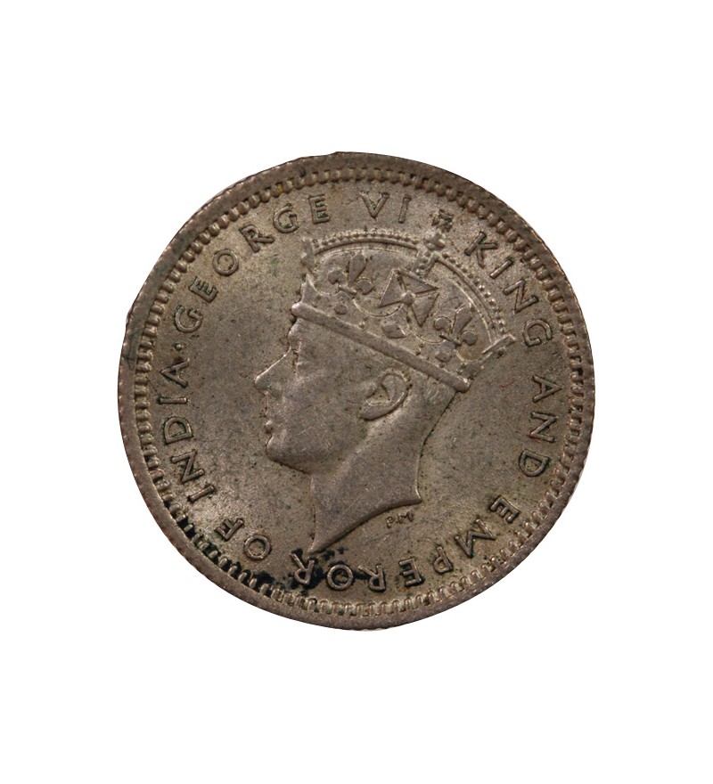 MALAISIE OCCIDENTALE, GEORGES VI - 5 CENTS ARGENT 1945