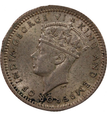 MALAISIE OCCIDENTALE, GEORGES VI - 5 CENTS ARGENT 1945
