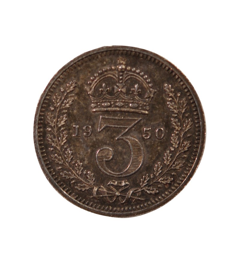 GRANDE-BRETAGNE, GEORGES VI - 3 PENCE ARGENT 1950 MAUNDY
