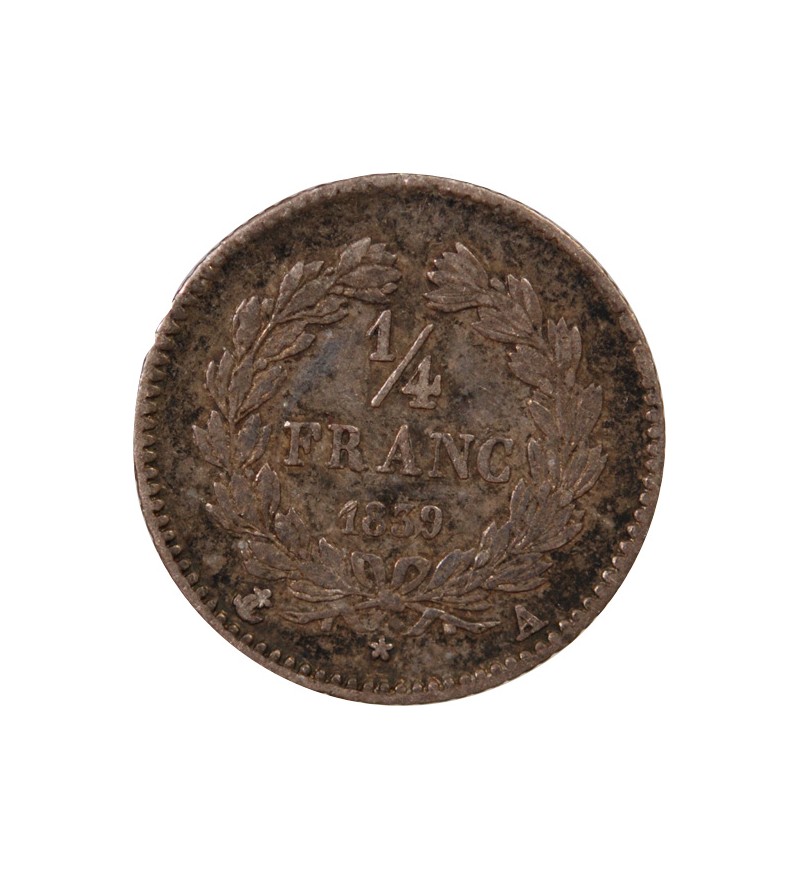 LOUIS PHILIPPE﻿ - 1/4 FRANC ARGENT 1839 A PARIS