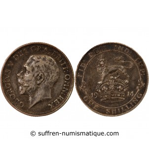 GRANDE-BRETAGNE, GEORGES V - SHILLING ARGENT 1914
