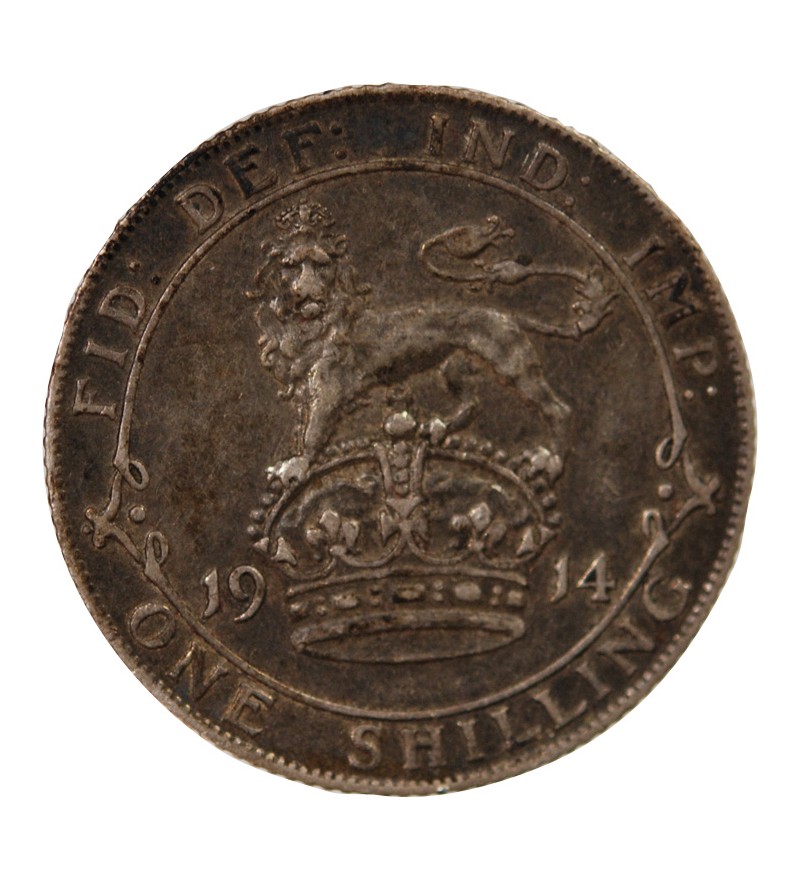 GRANDE-BRETAGNE, GEORGES V - SHILLING ARGENT 1914