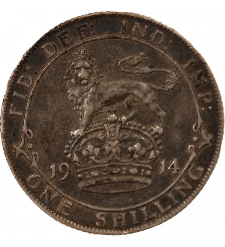 GRANDE-BRETAGNE, GEORGES V - SHILLING ARGENT 1914