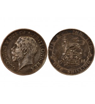 GRANDE-BRETAGNE, GEORGES V - SHILLING ARGENT 1914 2