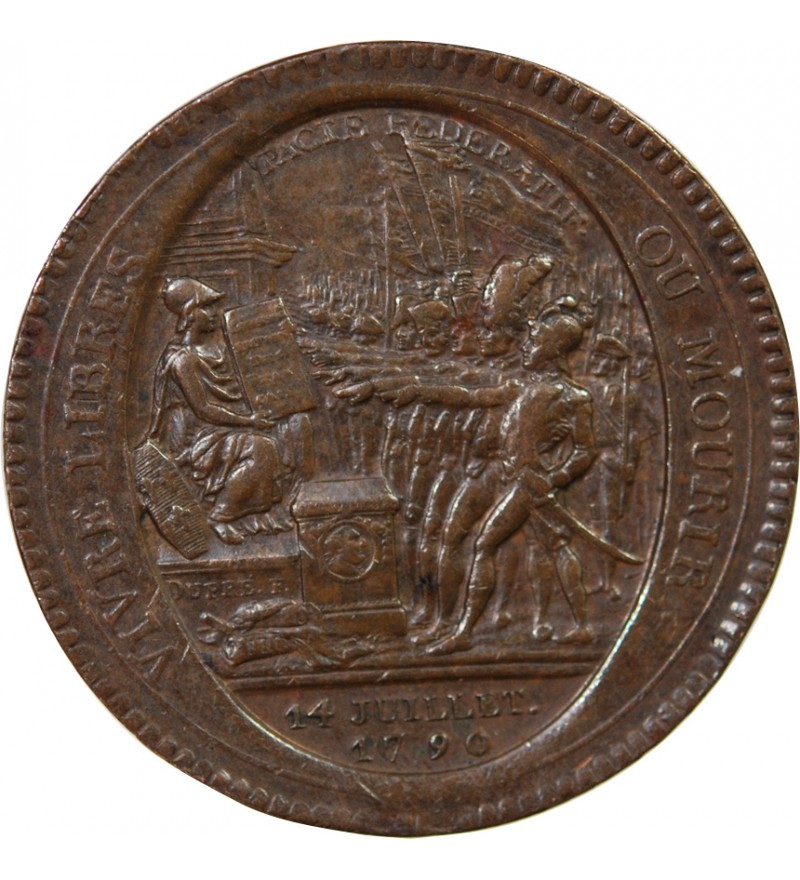 MONNAIE DE CONFIANCE - MONNERON 5 SOLS AU SERMENT 1792 L'AN IV