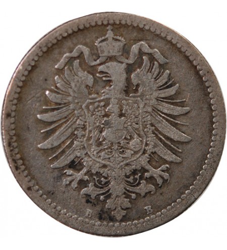 ALLEMAGNE, WILHELM Ier - 50 PFENNIG ARGENT 1876 B HANOVRE