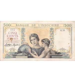 INDOCHINE - 500 PIASTRES (1939) - PTTB 2