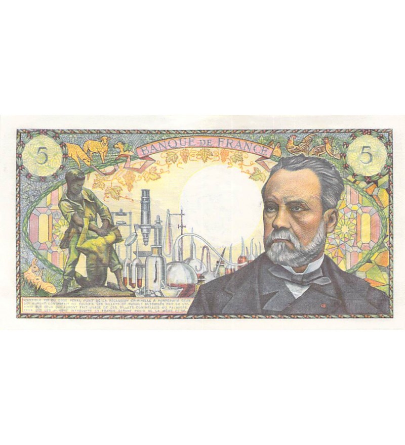 FRANCE, LOUIS PASTEUR - 5 FRANCS 05/05/1966 - SÉRIE P.12 - SPL