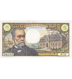 FRANCE, LOUIS PASTEUR - 5 FRANCS 05/05/1966 - SÉRIE P.12 - SPL 2