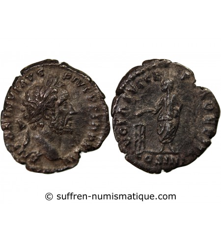 ANTONIN LE PIEUX - DENIER ARGENT 158 ROME