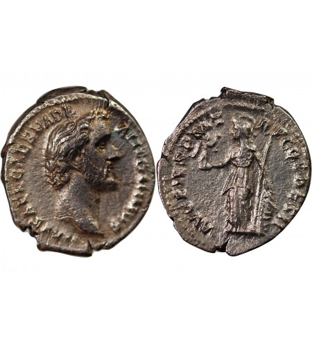 ANTONIN LE PIEUX - DENIER ARGENT 138 ROME