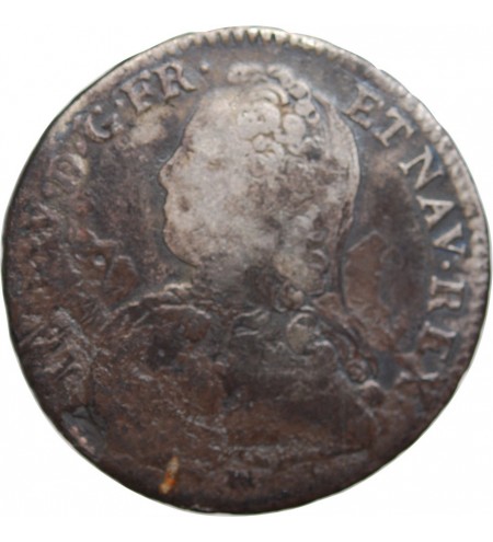 LOUIS XV﻿ - 1/2 ECU AUX BRANCHES D'OLIVIER 1726 H LA ROCHELLE