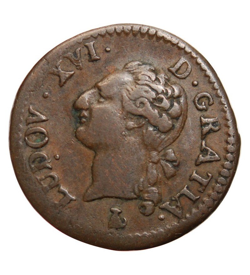 LOUIS XVI - LIARD A L'ECU 1791 T NANTES