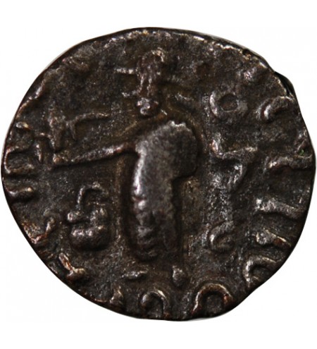 ROYAUME INDO-SCYTHE, AZES II - DRACHME ARGENT 58 / 19 AV JC