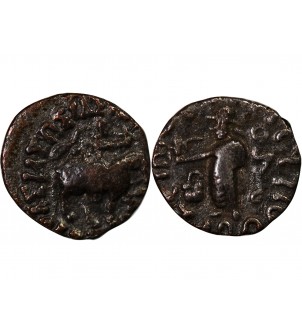 ROYAUME INDO-SCYTHE, AZES II - DRACHME ARGENT 58 / 19 AV JC 2