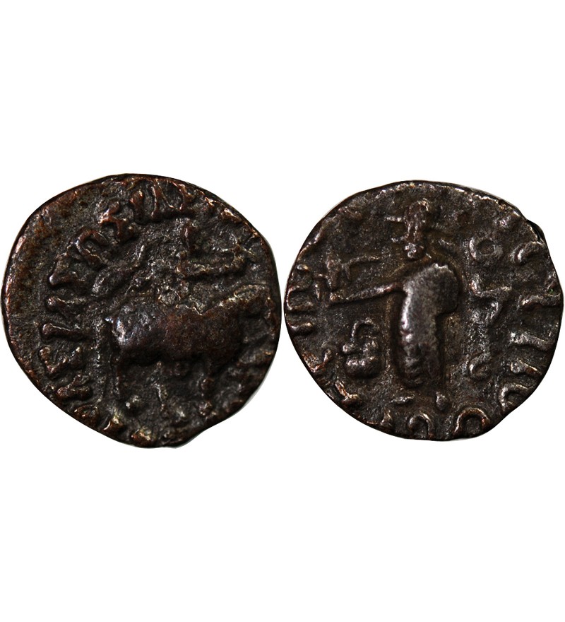 ROYAUME INDO-SCYTHE, AZES II - DRACHME ARGENT 58 / 19 AV JC