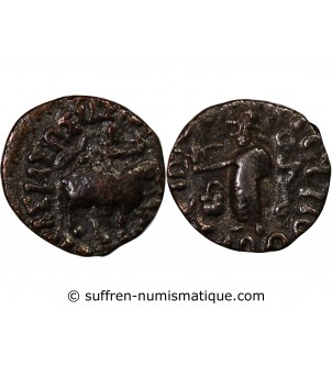 ROYAUME INDO-SCYTHE, AZES II - DRACHME ARGENT 58 / 19 AV JC