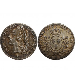 LOUIS XVI - 1/20 ECU A LA VIEILLE TETE LOUIS XV 1779 A PARIS 2