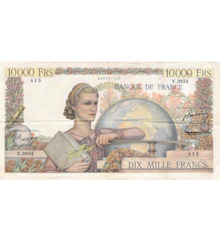 FRANCE, GÉNIE FRANCAIS - 10 000 FRANCS 05/02/1953 - TTB