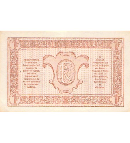 TRÉSORERIE AUX ARMÉES - 1 FRANC 1919 SÉRIE O - SUP