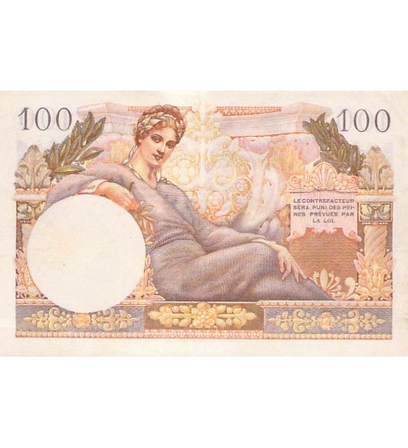TRÉSOR FRANÇAIS, TERRITOIRES OCCUPÉS - 100 FRANCS 1947 - SÉRIE X.1 - PSUP