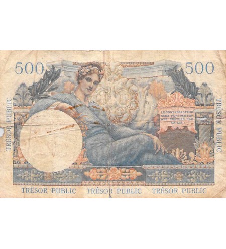 TRÉSOR PUBLIC - 5 NF / 500 FRANCS 1960 - SÉRIE B.1 - PTB