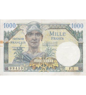 TRÉSOR FRANÇAIS, TERRITOIRES OCCUPÉS - 1000 FRANCS 1947 - SÉRIE F.1 - PSUP