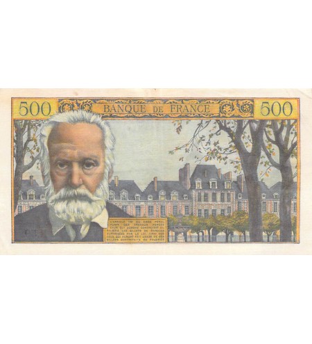 FRANCE, VICTOR HUGO - 500 FRANCS 06/01/1965 - SÉRIE R.59 - TTB+