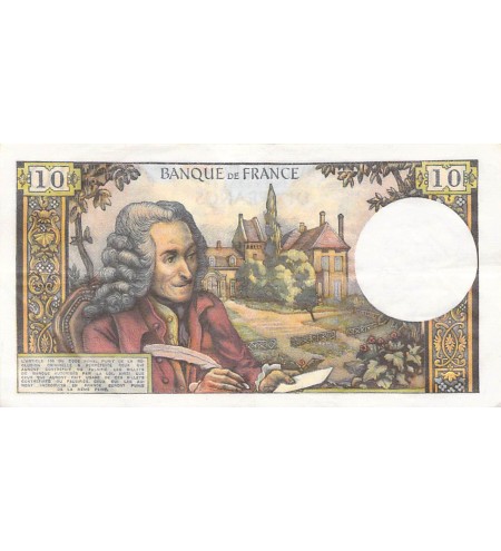 FRANCE, VOLTAIRE - 10 FRANCS 02/12/1971 - SÉRIE K.726 - PSUP