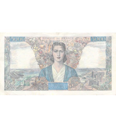 FRANCE, EMPIRE FRANCAIS - 5000 FRANCS 26/04/1945 - SÉRIE S.543 - TTB+
