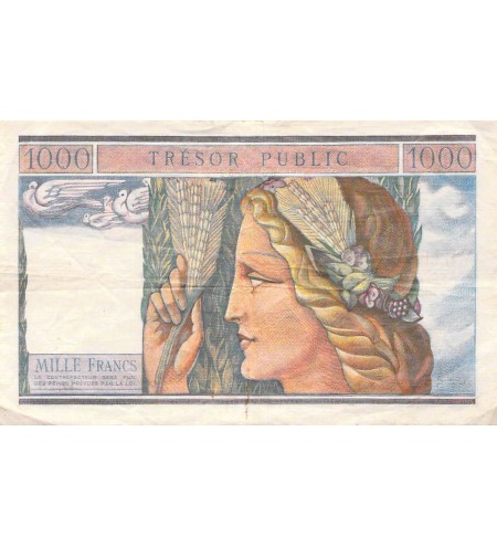 TRÉSOR PUBLIC - 1000 FRANCS 1955 - SÉRIE D.28 - PTTB