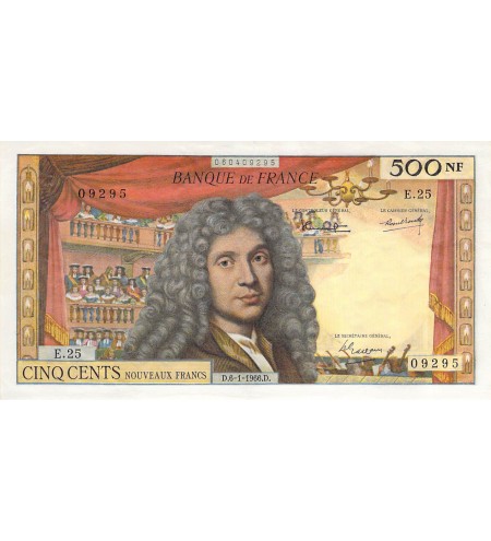 FRANCE, MOLIÈRE - 500 NF 06/01/1966 - SÉRIE E.25 - PSUP