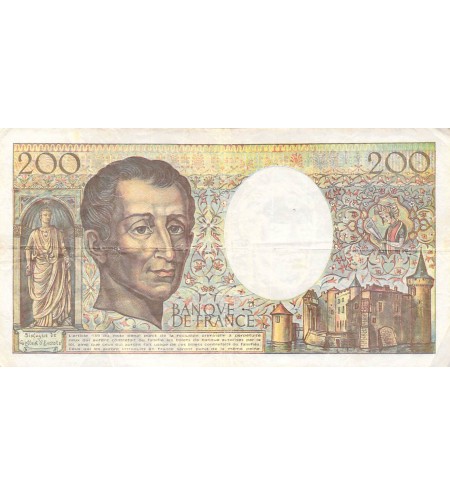 FRANCE, MONTESQUIEU - 200 FRANCS 1992 - SÉRIES VARIÉES - TB+