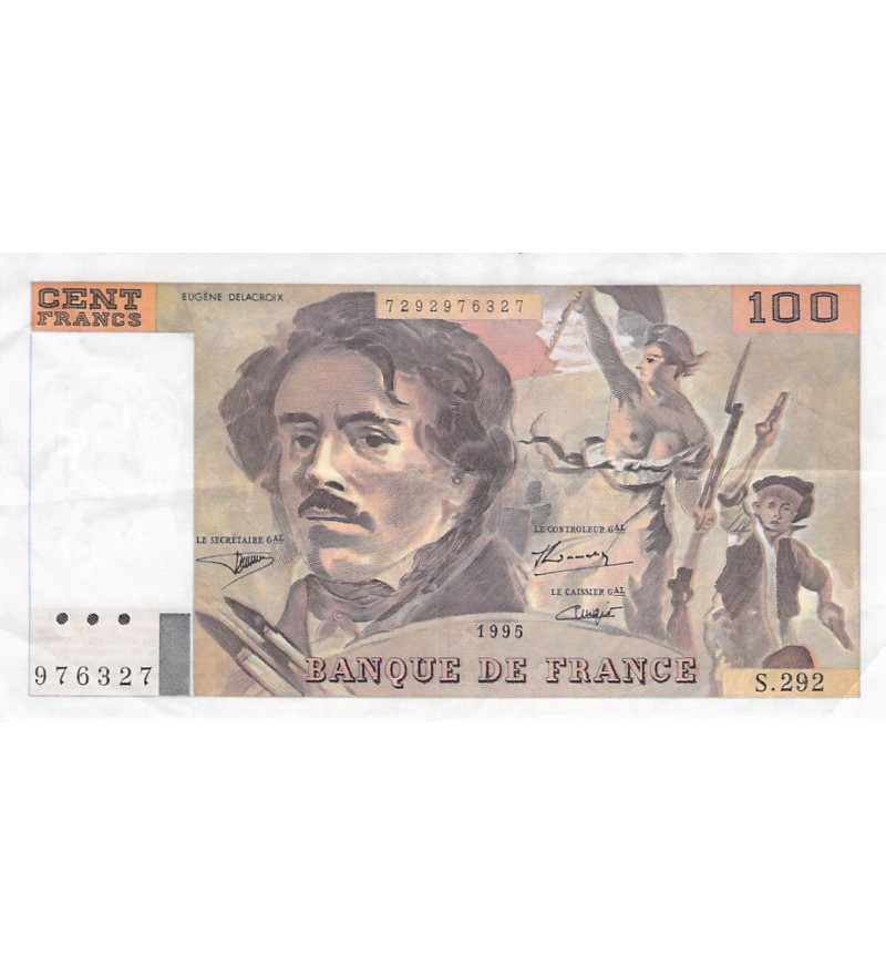 FRANCE, DELACROIX - 100 FRANCS 1995 - SÉRIES VARIÉES - TTB+
