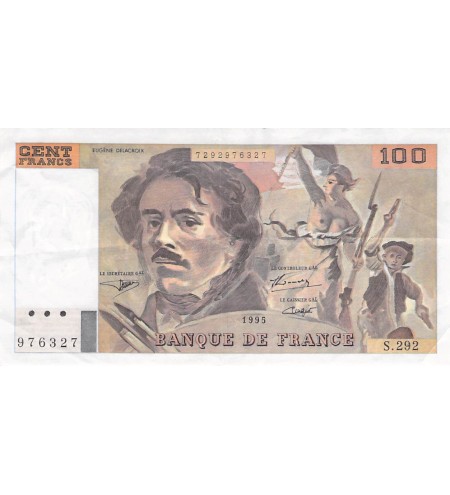 FRANCE, DELACROIX - 100 FRANCS 1995 - SÉRIES VARIÉES - TTB+