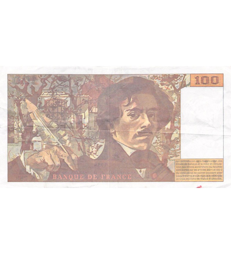 FRANCE, DELACROIX - 100 FRANCS 1995 - SÉRIES VARIÉES - TTB