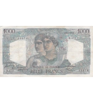 FRANCE, MINERVE ET HERCULE - 1000 FRANCS 26/08/1948 - SERIE R.473 - PTTB 2