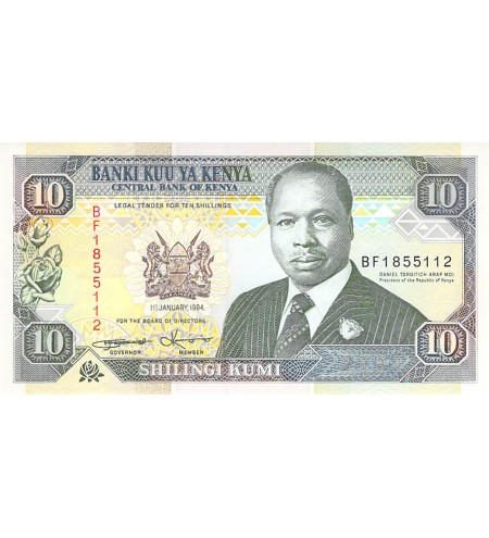 KENYA, DANIEL ARAP MOI - 10 SHILLINGS 01/01/1994