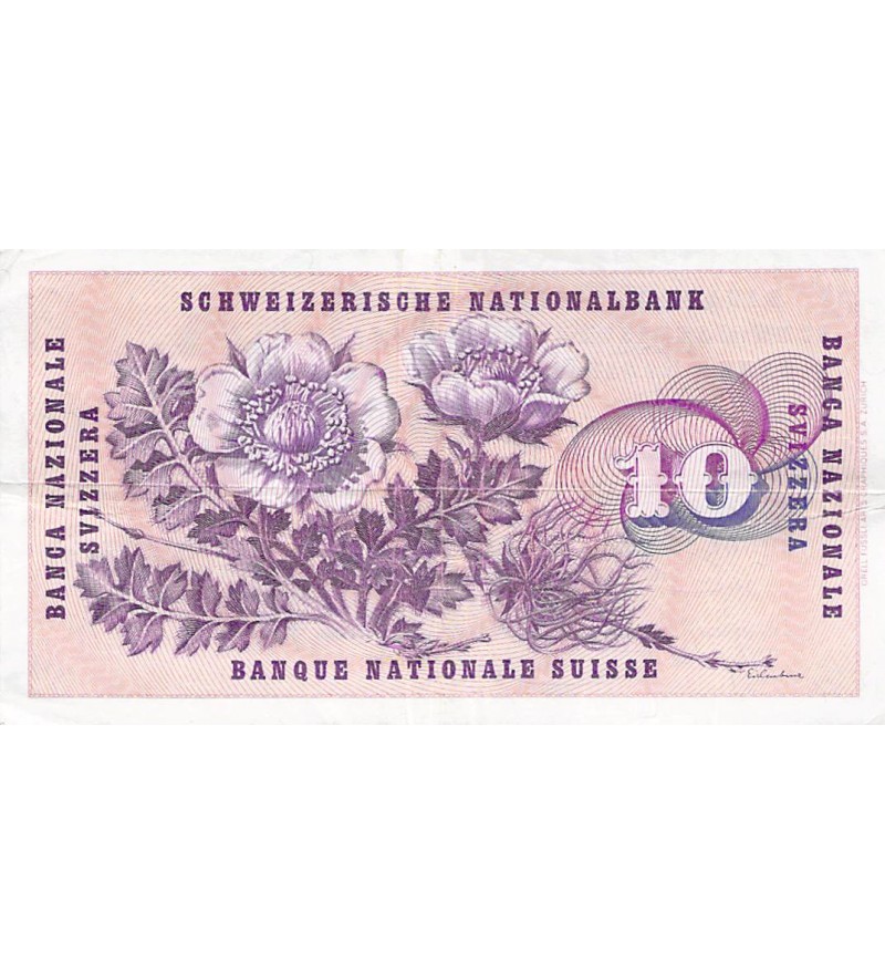 SUISSE, GOTTFRIED KELLER - 10 FRANCS 10/02/1971 - TTB
