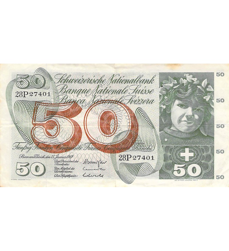 SUISSE - 50 FRANCS 15/01/1969 - TB+