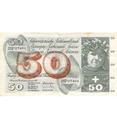 SUISSE - 50 FRANCS 15/01/1969 - TB+