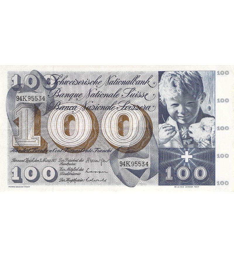 SUISSE, SAINT-MARTIN - 100 FRANCS 07/03/1973 - TTB+