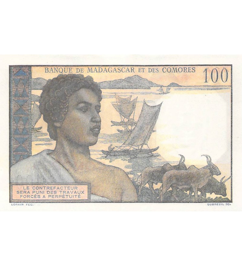 COMORES - 100 FRANCS 1960 / 1963
