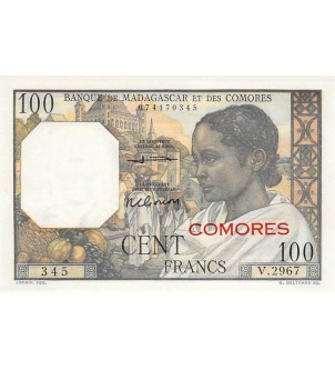 COMORES - 100 FRANCS 1960 / 1963 2
