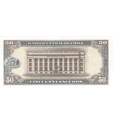 CHILI, ARTURO ALESSANDRI - 50 ESCUDOS 1973 / 1985 - NEUF