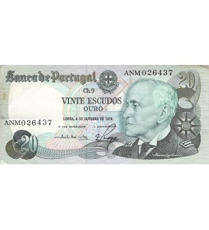 PORTUGAL, GAGO COUTINHO - 20 ESCUDOS 04/10/1978 - TTB 2